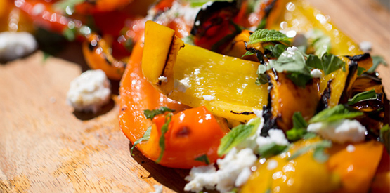 Grilled Tri-color Peppers