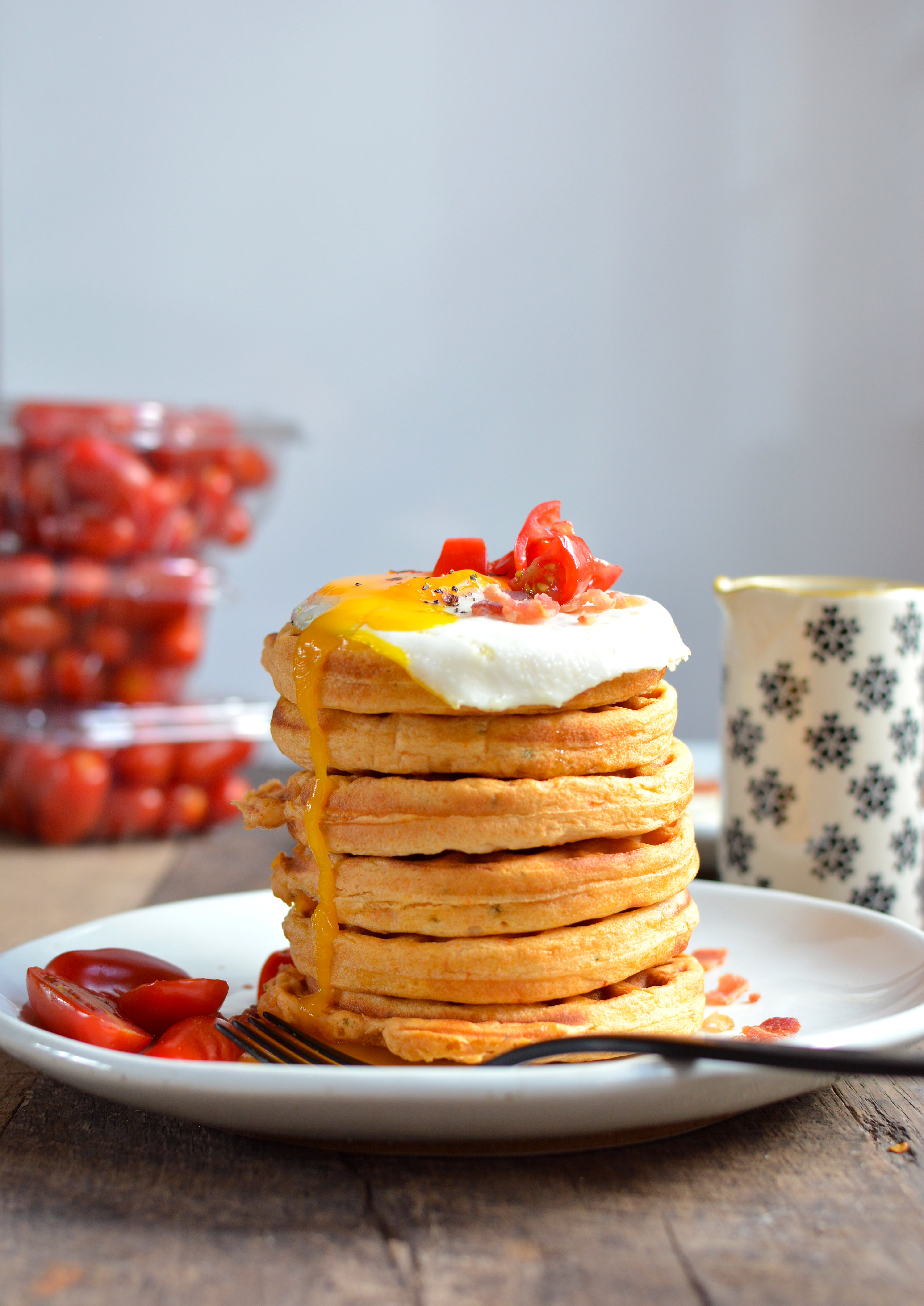 tomato-waffles-stack